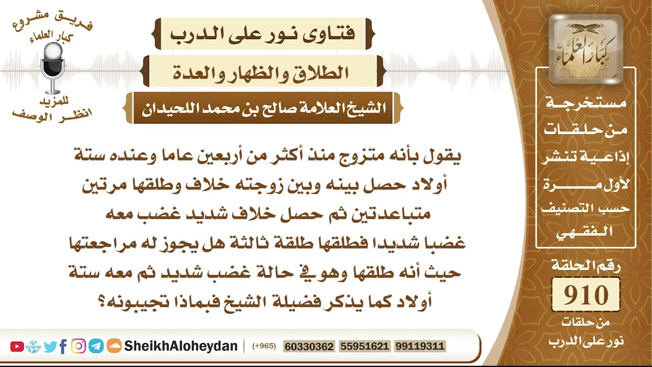 11266 -  حكم الطلاق الذي يصدر في حال الغضب - نور على الدرب