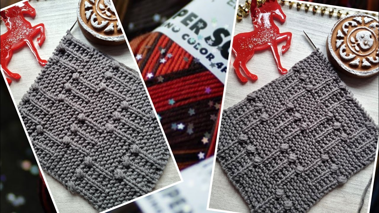 Вы не поверите, набрав петли на спицы, нужно запомнить всего два ряда🙋‍♀️🍭knitting. 