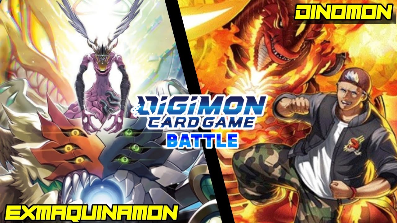 ExMaquinamon против Dinomon [Битва в Digimon TCG]