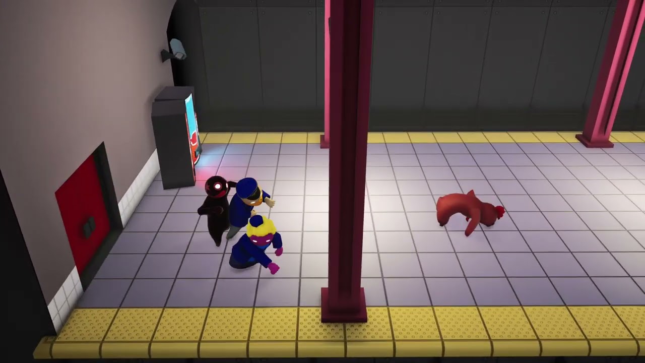 Jugando gang beasts con mi primo.(yo soy el luchador)