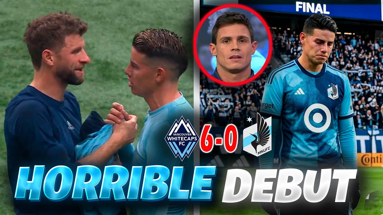REACCION PRENSA MUNDIAL a DEBUT de JAMES RODRIGUEZ VANCOUVER vs MINNESOTA 6-0