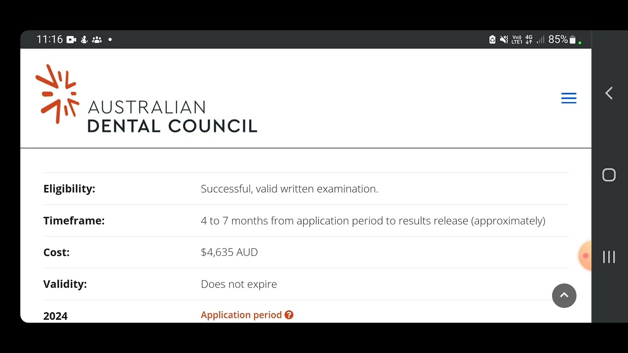 ADC Exam - Australian Dental Council licensing exam for dentists.