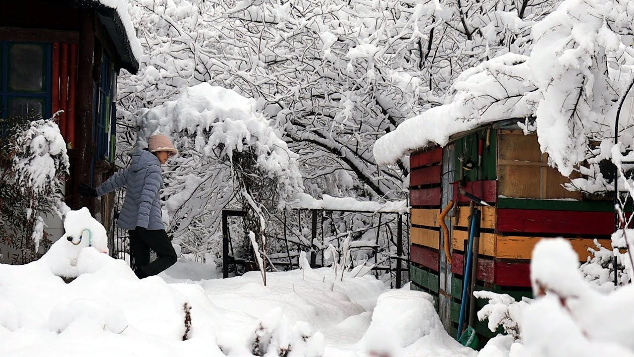 Самый большой снегопад!! Загородный дом утопает в снегу