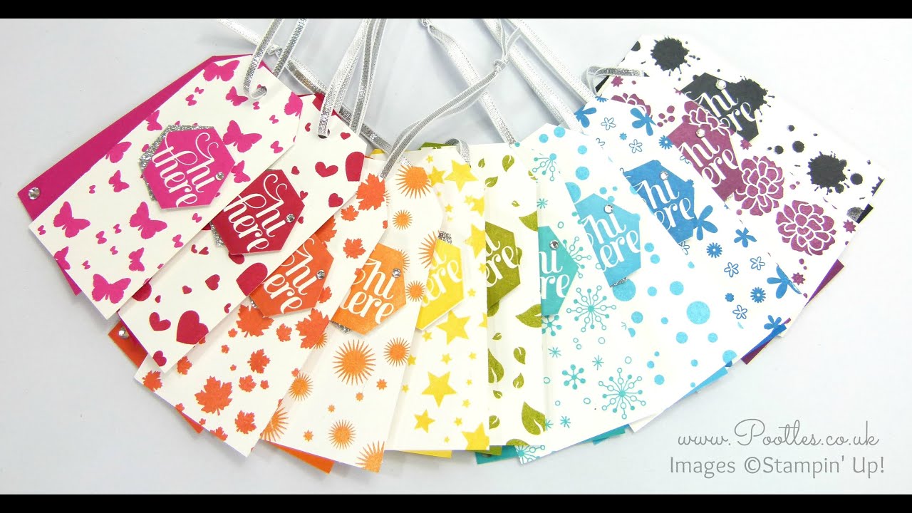 Perpetual Calendar Tags Tutorial using Stampin' Up! Supplies
