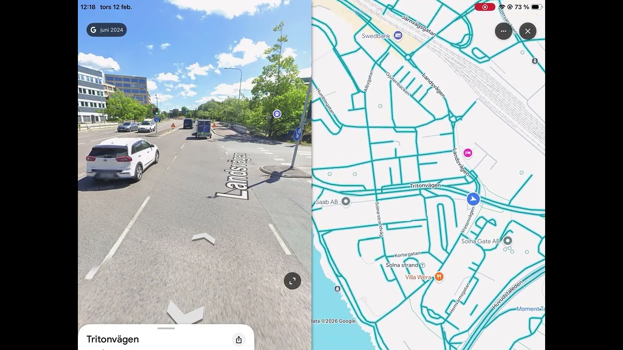 Google Street View - Visiting All Streets in Sundbybergs Stad (Part 3)