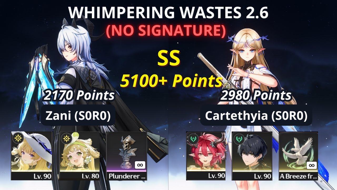 (NO SIGNATURE) Whimpering Wastes 2.6 Zani | Cartethyia - (SS 5100+ Points) | Wuthering Waves