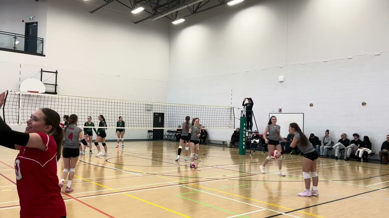 14 février 2026. Match 2, set 2 vs Haut-Yamaska. 25-14 et 25-4. 