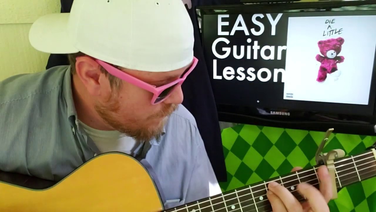 YUNGBLUD - Die A Little // easy guitar lesson tabs easy chords strumming tutorial beginner