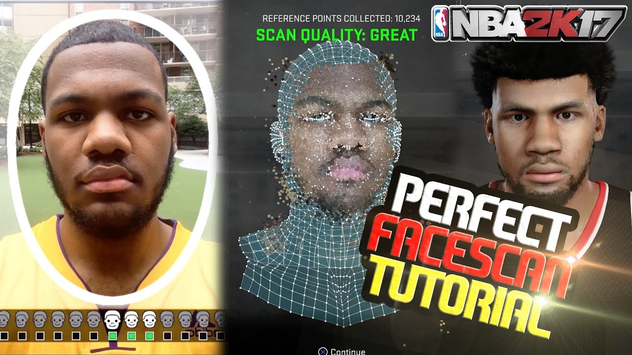 NBA 2k17 MyCAREER - How to Make a PERFECT Face Scan! Greatest Face Scan Tutorial!