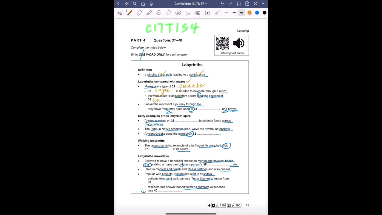 IELTS Listening Cam 17 Test 1 Section 4