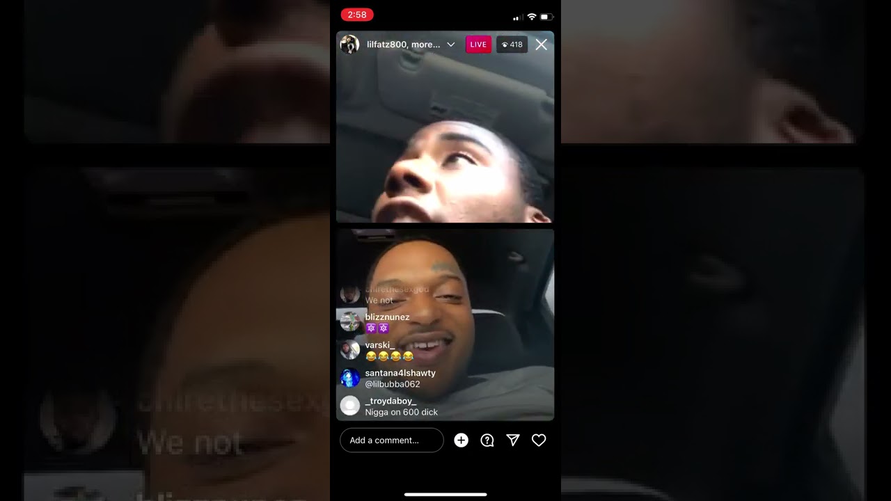 800 Lil fatz goes live with Fbg Cash