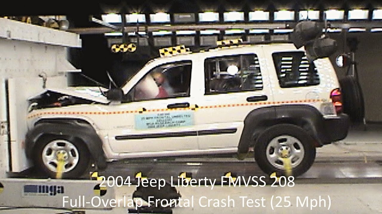 2004-2007 Jeep Liberty FMVSS 208 Full-Overlap Crash Test (25 Mph)