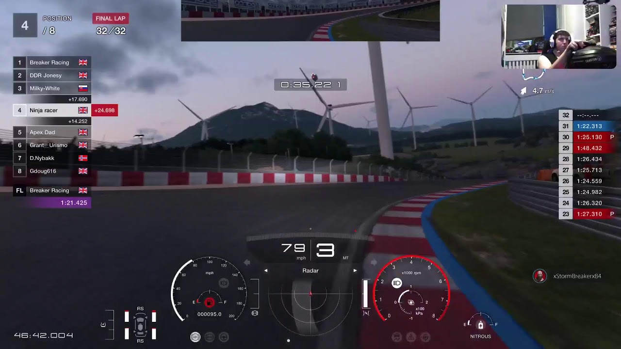 Ninja playing gran Turismo 7 in Nitrox finally season 1
