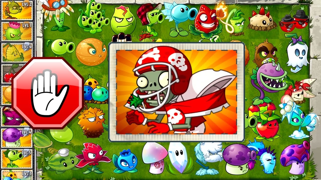 Every Plant Power-Up! vs All Star Zombies in Primal Gameplay Plants vs Zombies 2 Mod
