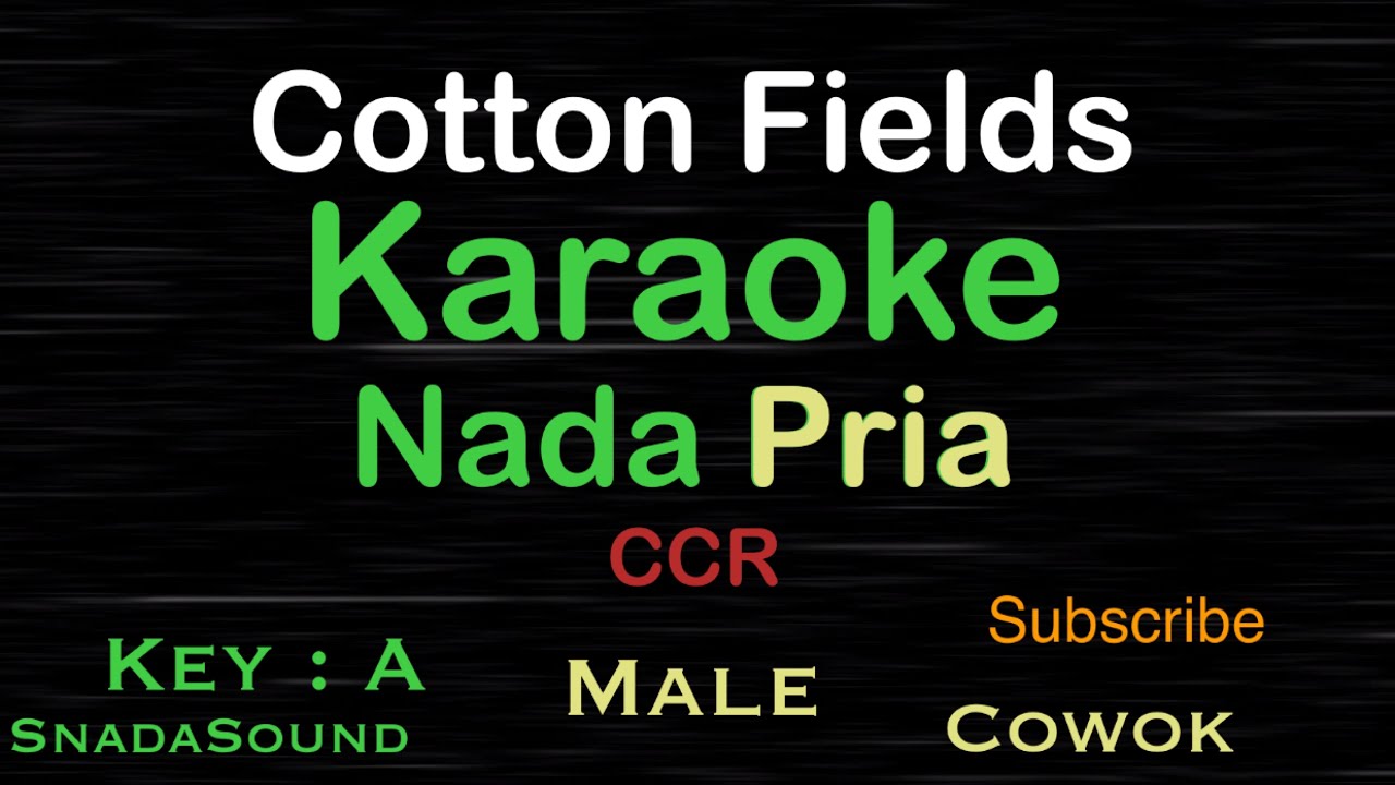 COTTON FIELD-CCR|KARAOKE NADA PRIA​⁠-Male-Cowok-Laki-laki@UcokkuYasir