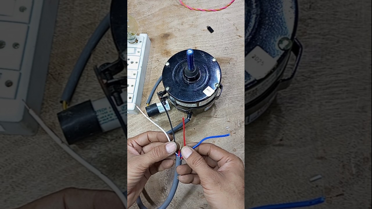 cooler motor ko 2 wire se connect kaise karen. 4 wire cooler motor connection.#coolermotor #shorts
