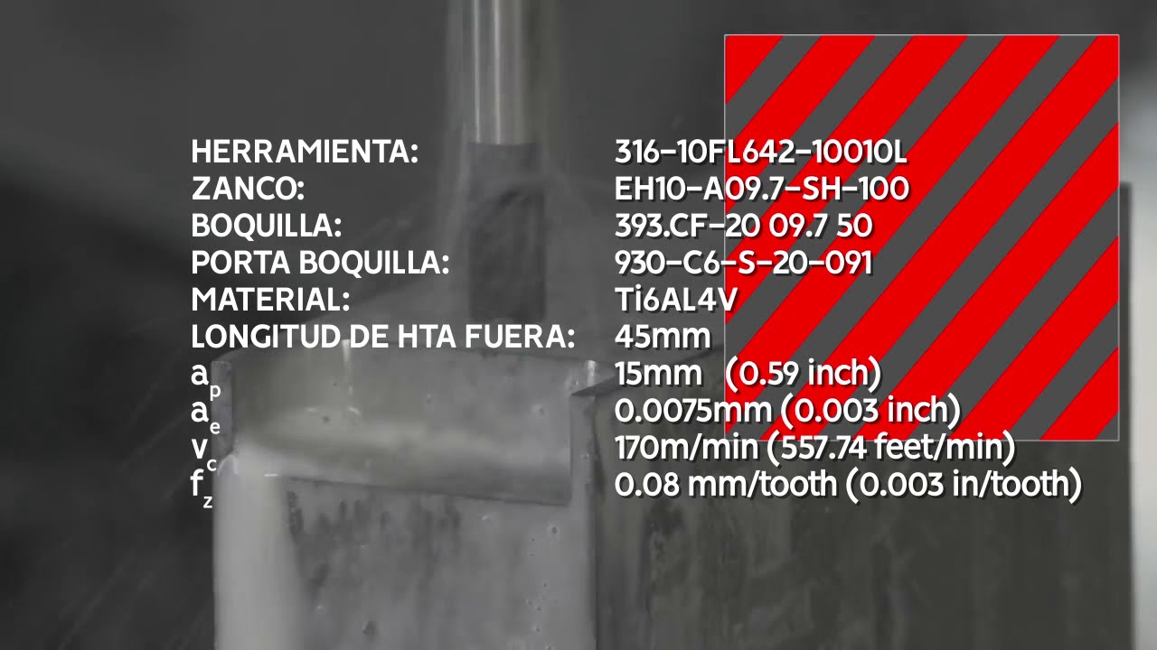 Herramienta Coromill 316 para maquinado de alta velocidad.