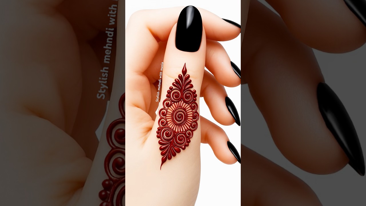 #shorts Cute Finger Queen mehndi Designs for beginners😱😯#mehndi #shortvideo#viralvideo#Eid#henna