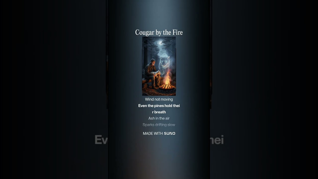 Cougar By The Fire (Dad's Stories, Fact or Fiction???)