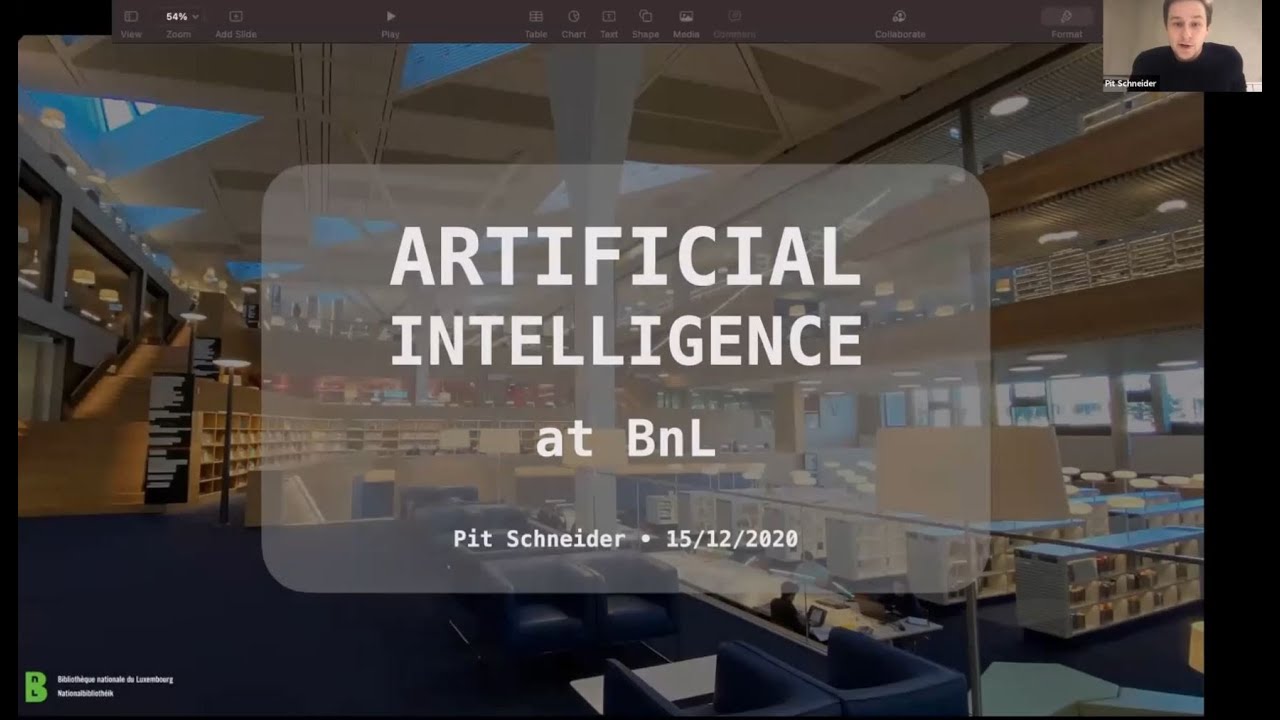 Artificial Intelligence: Biblioth&egrave;que nationale du Luxembourg. P. Scheider