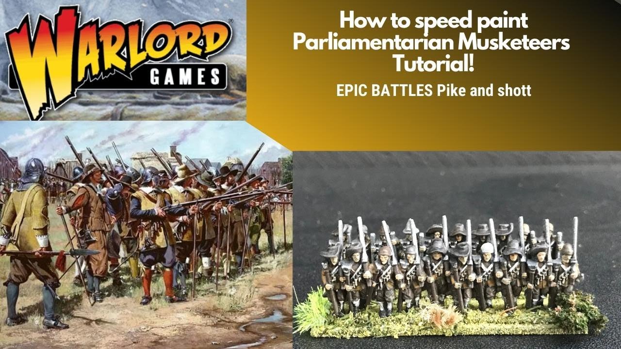 Epic Pike and shotte Parliamentarian musketeers Easy Speed painting tutorial Warlord games