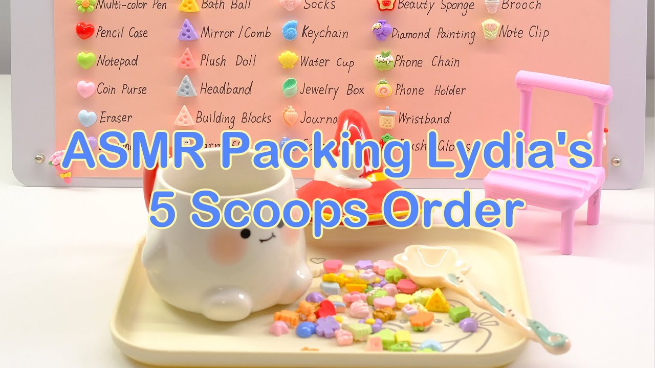 【Litebord Lucky Scoops】ASMR Packing Lydia's 5 Scoops Order