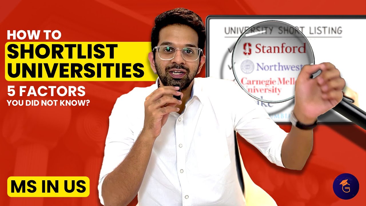 How to SHORTLIST Universities 🤓🎓 | MS in US