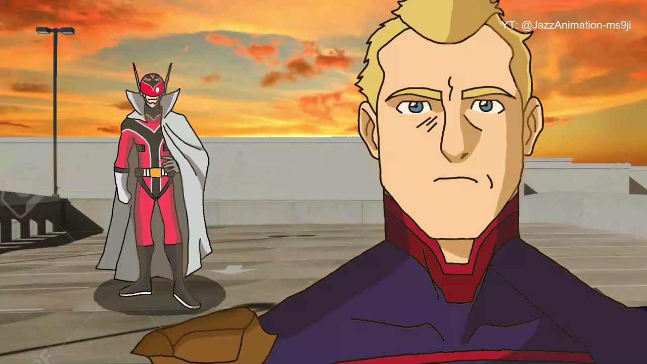 Red Keeper and Homelander Meeting (Go Go Loser Rangers vs The Boys) Animation WIP