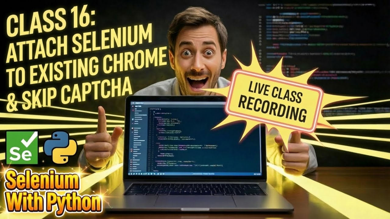 Онлайн-урок по Selenium на Python, часть 16: Подключение Selenium к существующей библиотеке Chrom...