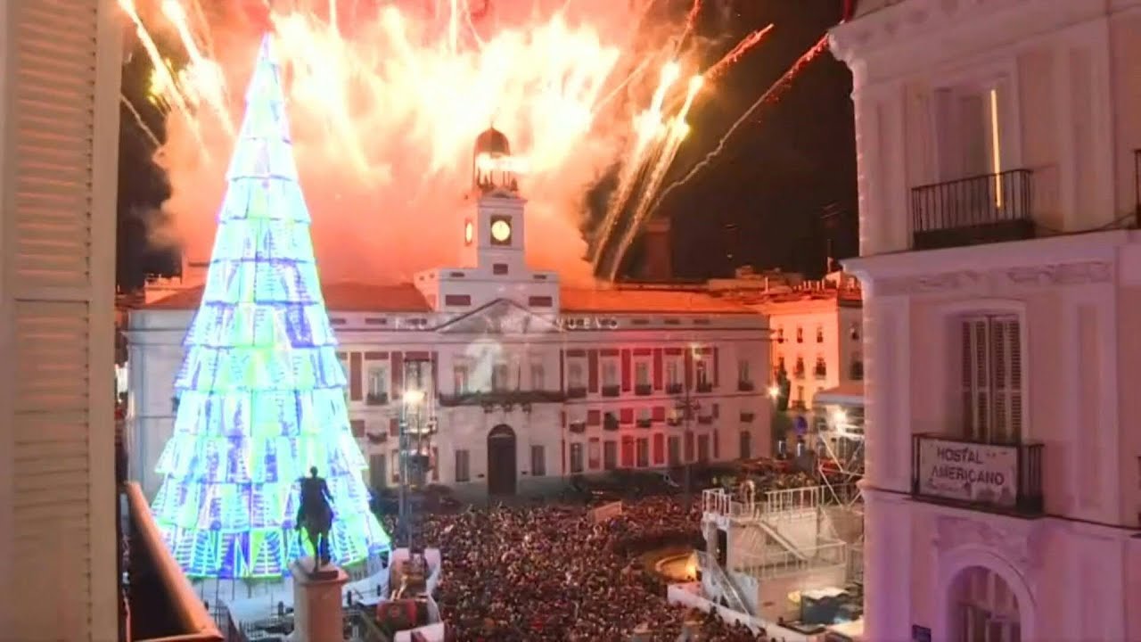 Madrid rings in New Year with fireworks show at Puerta del Sol square | AFP