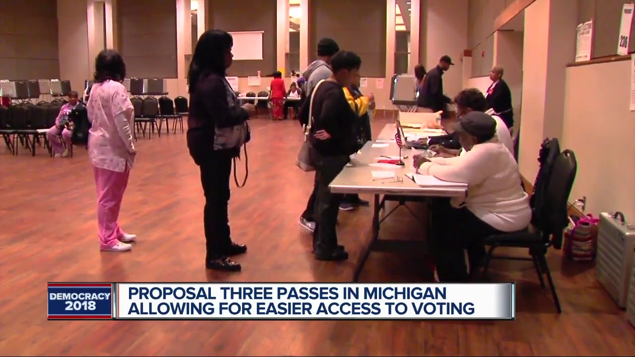 Proposal 3 passes in Michigan allowing for easier access to voting