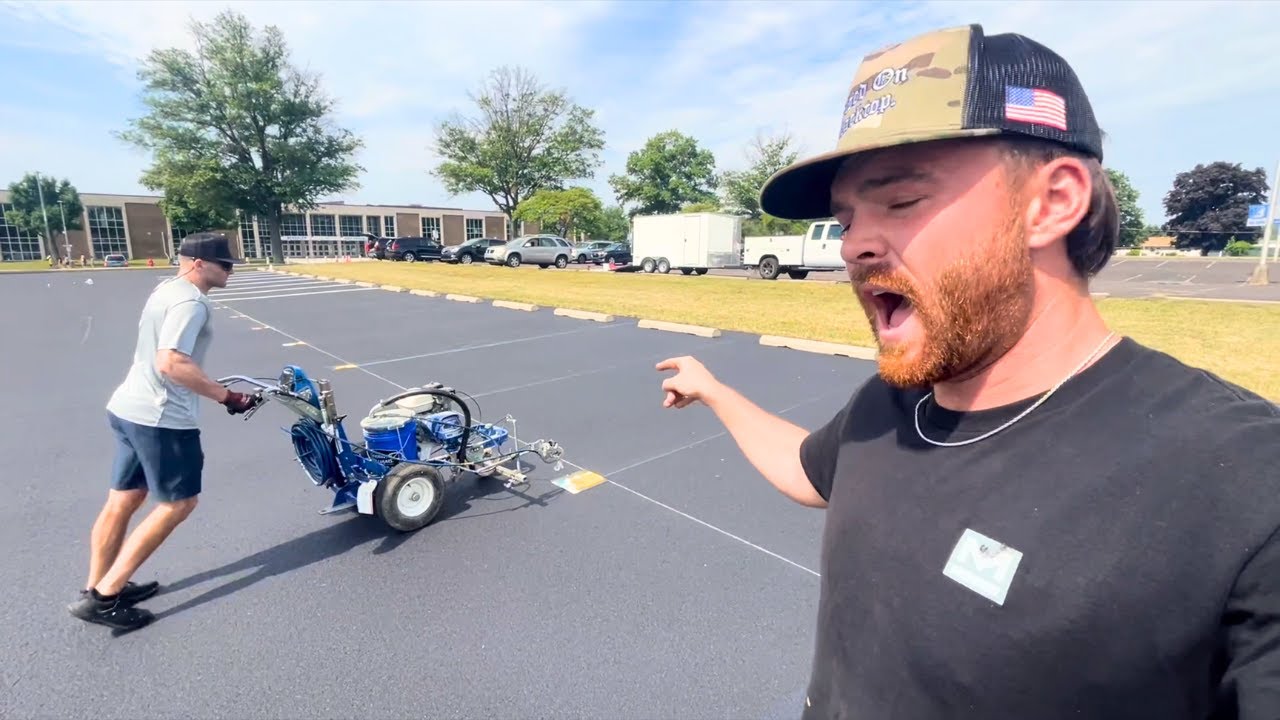 How to Paint Parking Lots in Under 3 Minutes