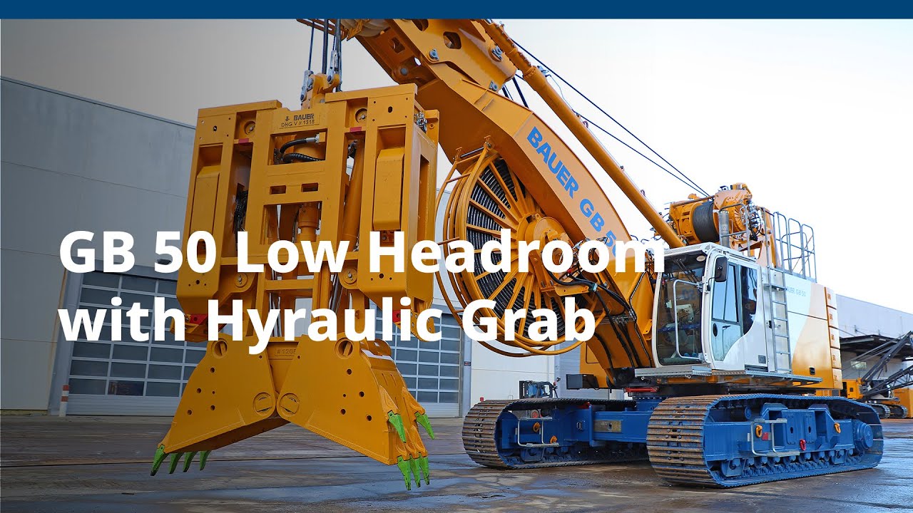 BAUER Maschinen GmbH – GB 50 Low Headroom with Hydraulic Grab