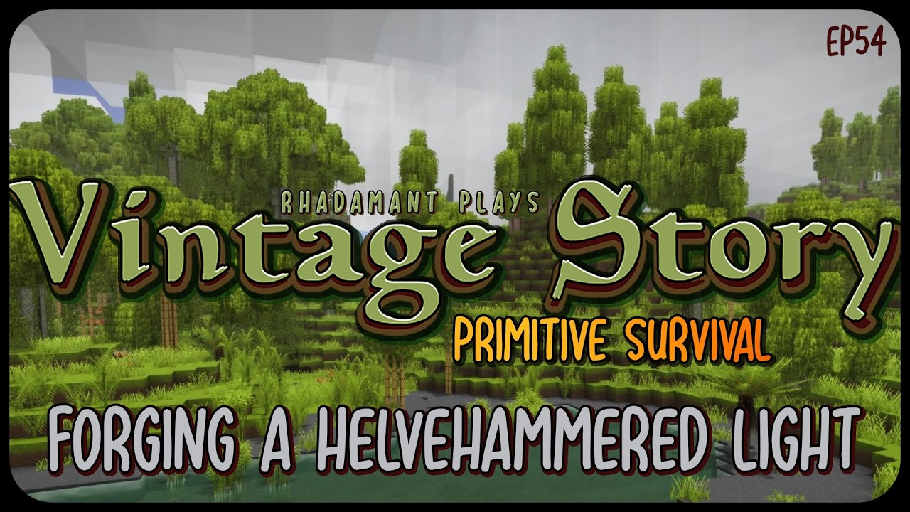 Forging a Helvehammered Light in Vintage Story Primitive Survival - Surviving Wilderness // EP54