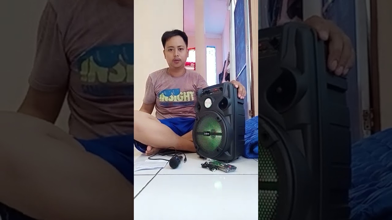 unboxing sepeker blutut fleco fl -955c harga terjangkau buat karoke
