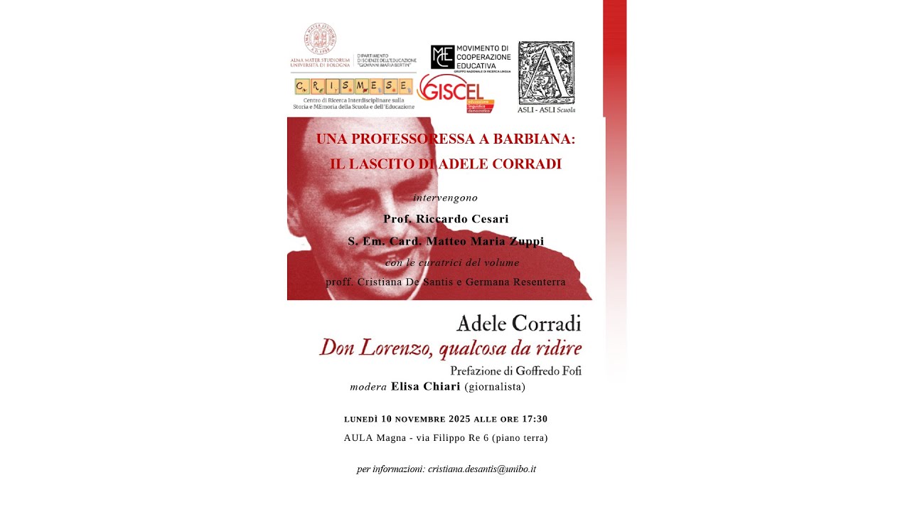Una professoressa a Barbiana: il lascito di Adele Corradi. (10/11/2025)