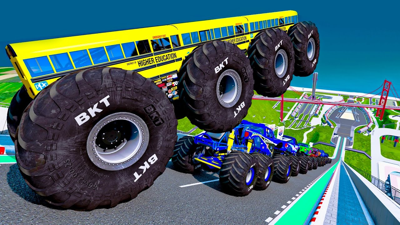 Extreme Monster Truck Car Jumping Adrenaline Rush!