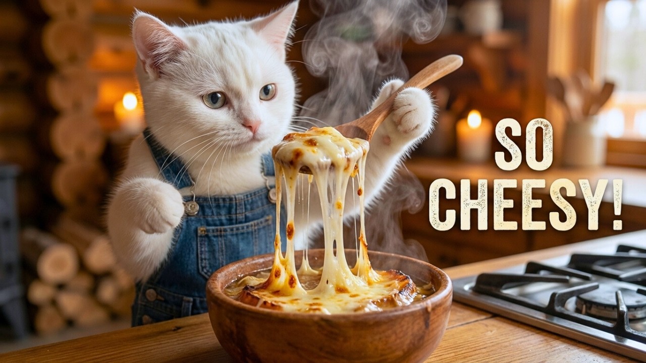 Relaxing Cat Cooking ASMR 🍞🧅 French Onion Soup, Cinnamon Rolls + More