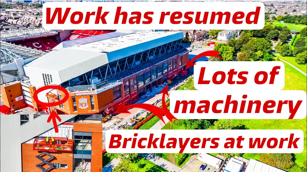 Work has resumed at Liverpool F.C’s Anfield Road Expansion