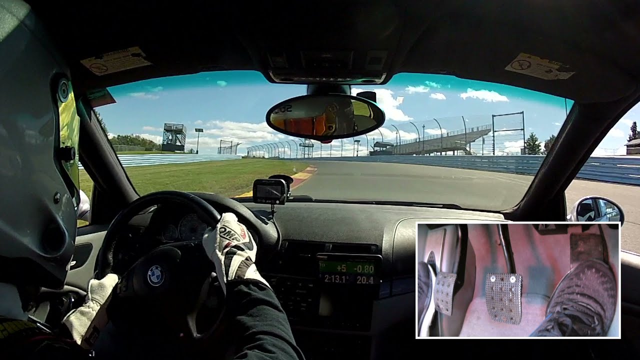Watkins Glen BMW E46 M3 Fast Lap - 2:10 w/ Foot Cam