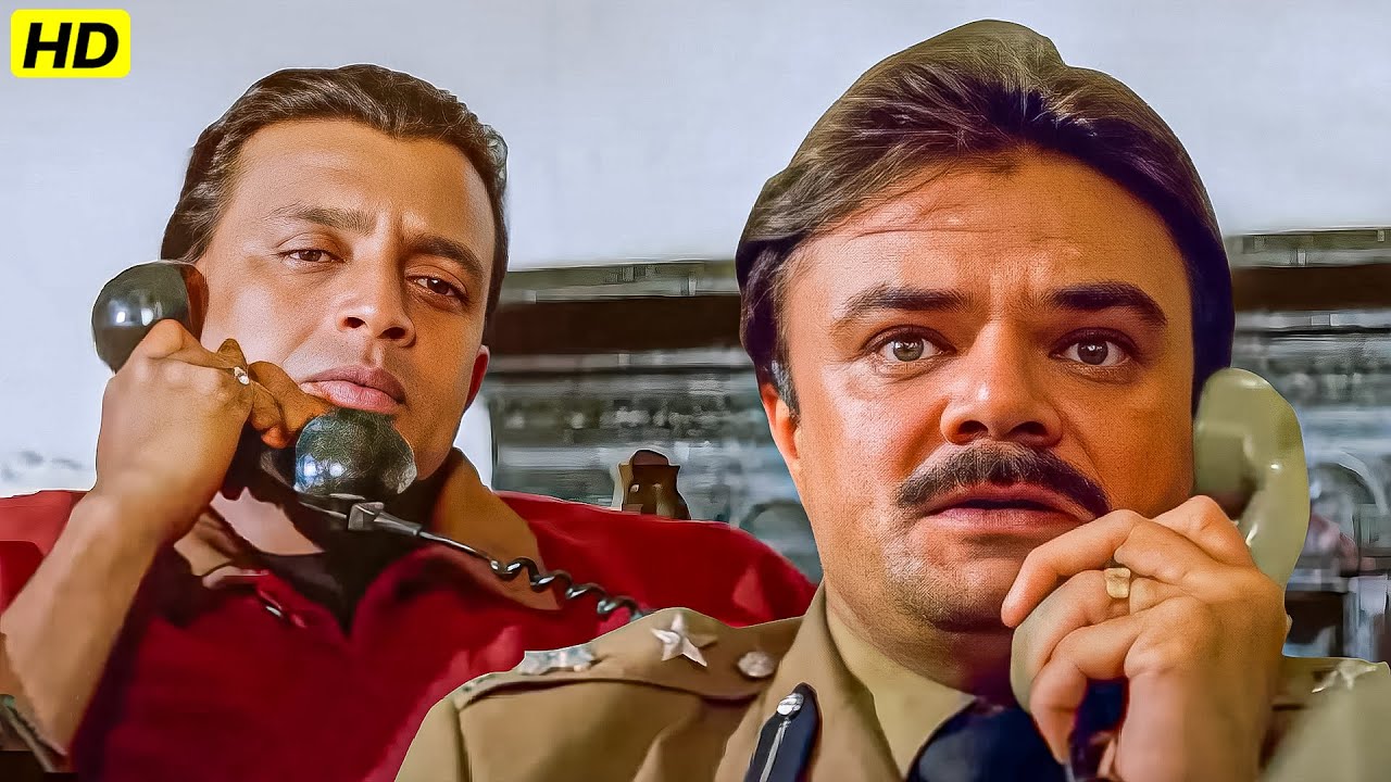 मिथुन चक्रवर्ती ने फोन पर पुलिस वाले को धमकी दी | फिर जो हुआ | Phool Aur Angaar Movie Scene