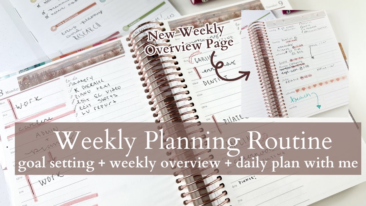 Weekly Planning Routine | NEW Erin Condren Daily Duo! | Goals + Weekly Overview + Daily Plan With Me