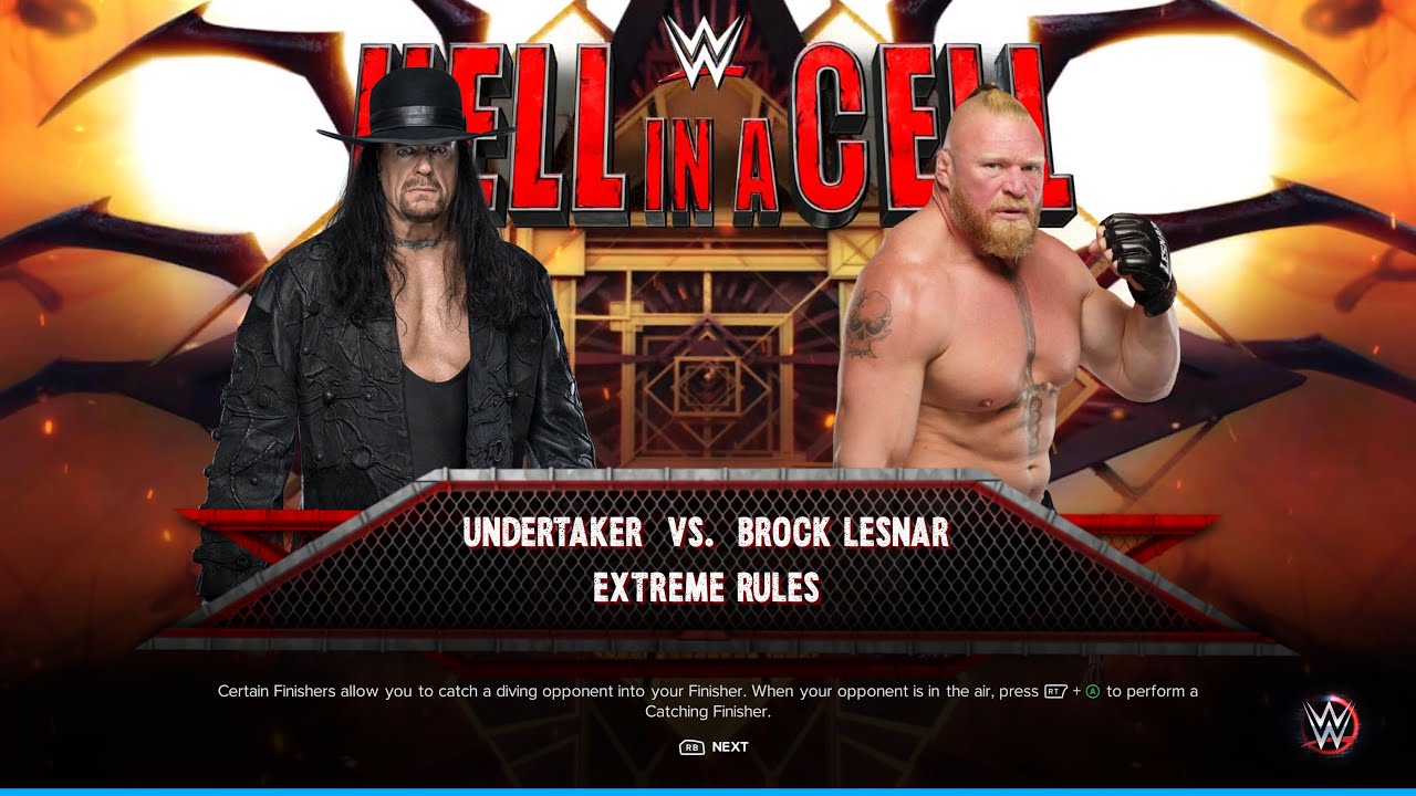 WWE 2K23 PC - Undertaker VS Brock Lesnar - Extreme Rules [4K60FPS]