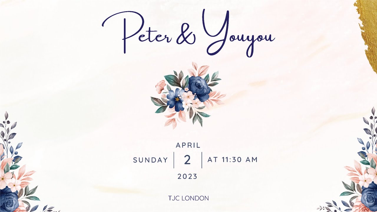 The Holy Matrimony of Bro. Peter Chen and Sis. You You Lu 陈剑飞弟兄及卢幼幼姐妹之婚礼