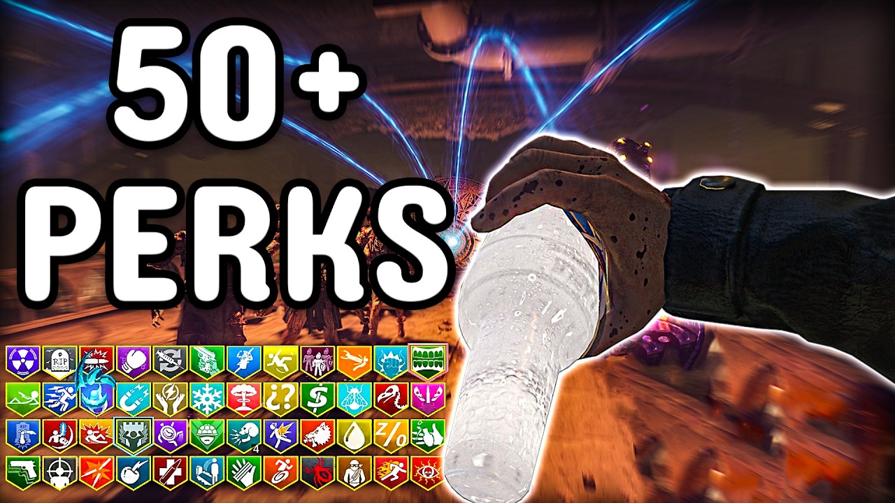 Shadows of Evil with 50+ PERKS! (It BROKE LOL)