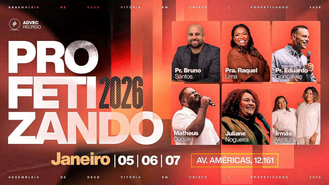 CONFERENCIA PROFETIZANDO 2026 | Pr. Eduardo Gonçalves & Irmãs Ventura | 07/01/2026