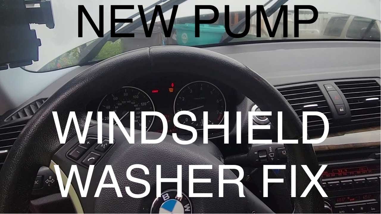 BMW 128i Windshield Washer Pump Replacement $9 DIY - CLOGGED FILTER - Same Procedure for Headlights