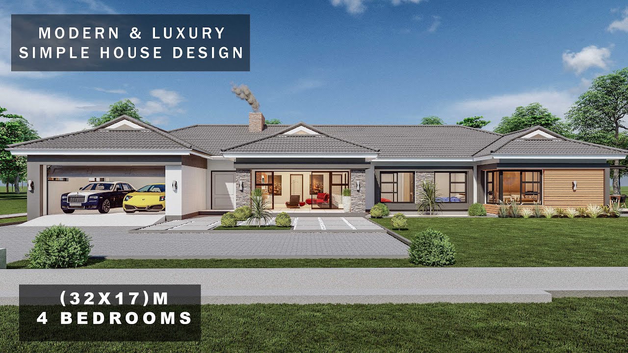 Amazing Modern Luxury Villa  | 32mx17m (4 Bedrooms)  | Elegant Exterior Design 