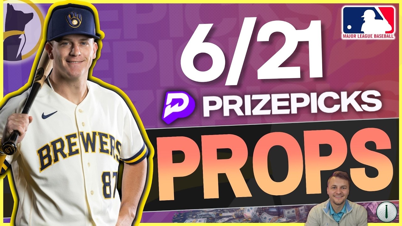 BEST MLB Player Prop Bets Sunday June 21st [Prizepicks & Underdog] + World Cup, US Open & WNBA