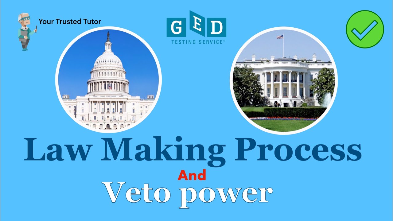 How A Bill Becomes A Law? | Law Making Process & Veto Power | Pocket Veto | GED social studies